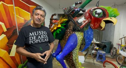 Orgullo Neza: maestro arma alebrijes monumentales para desfile en CDMX