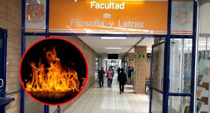 UNAM: Encapuchados prenden fuego a Facultad de Filosofía y Letras
