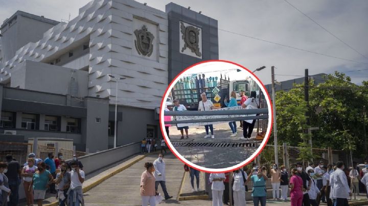 Por supustas negligencias, manifestantes cierran acceso a Hospital Regional de Veracruz