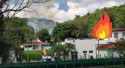 Se registra fuerte incendio en albergue de hospital rural de Papantla