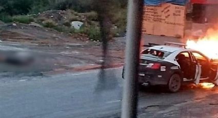 Asesinan a policía en Nuevo León e incendian su patrulla