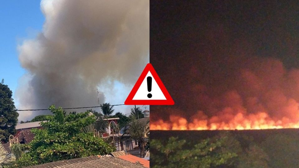Fuerte incendio en Nautla, Veracruz