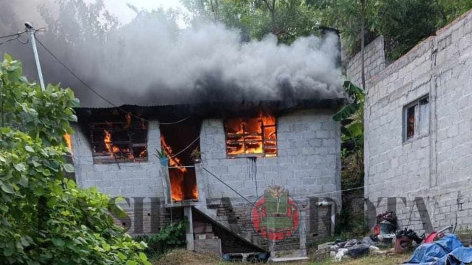 Incendio en vivienda de Papantla, al norte de Veracruz