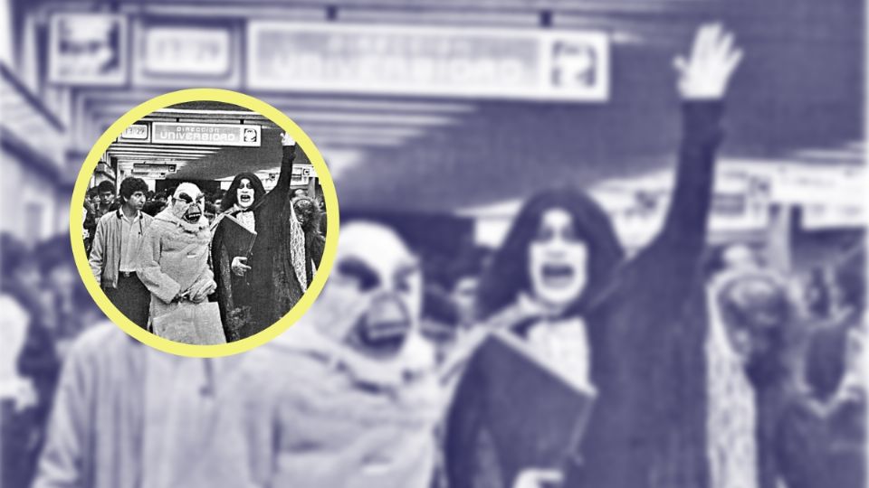 Usuarios del Metro en 1983 se disfrazaron y así lucían en la Línea 3