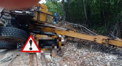 Muere obrero del Tren Interoceánico aplastado por maquinaria pesada en Veracruz