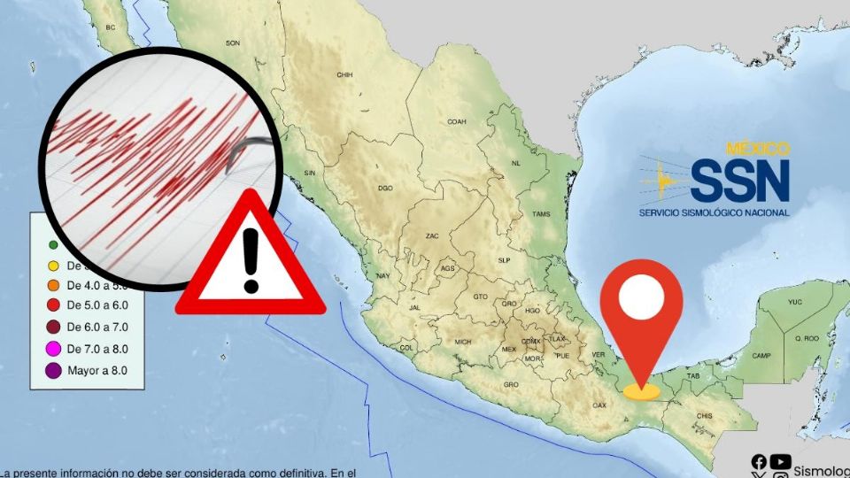 Temblor en el sur de Veracruz este domingo 19 de noviembre
