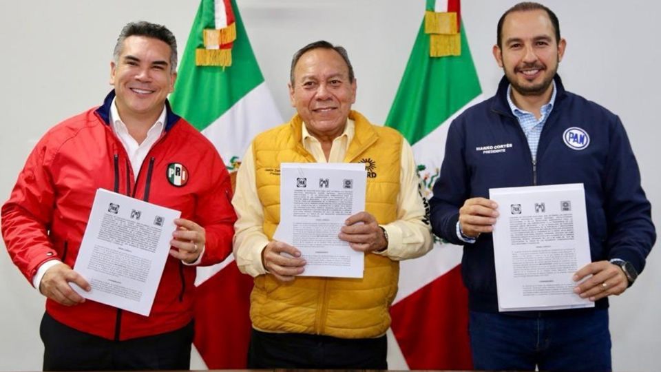 Bajo el nombre de “Fuerza y Corazón por México”, PAN, PRI y PRD registran nuevo convenio de alianza