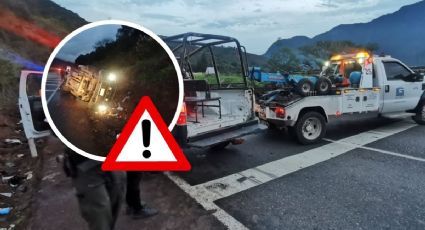 Vuelca patrulla de Fuerza Civil en autopista Orizaba - Puebla; hay elementos lesionados