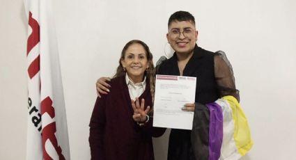Betuky Camacho se registra como primer candidate no binarie en Puebla para diputade