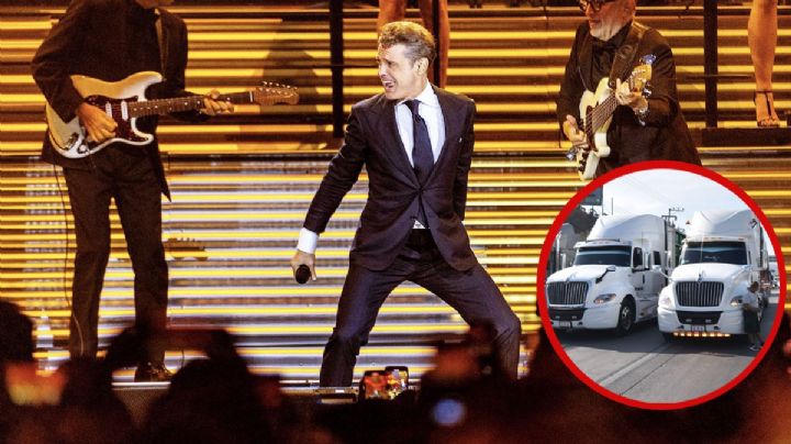 16 tráileres trasladarán escenario y equipo de Luis Miguel a León