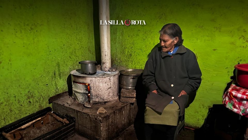 La mujer de 80 años sobrevive con apenas unas brazadas de leña el crudo invierno que se acerca en la zona del Nevado de Toluca