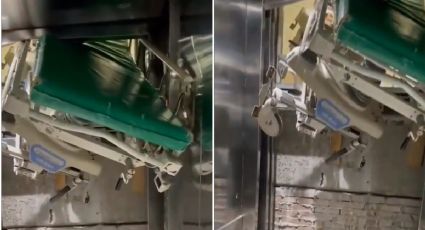 VIDEO | Falla otro elevador del IMSS, ahora en Monterrey; camillero salva la vida