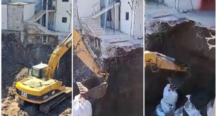 A centímetros de caer al río estuvo una casa en Tula por derrumbe de tierra | VIDEO