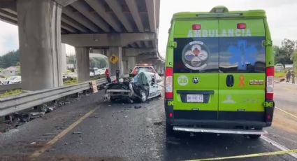 Accidente vial en la carretera México-Toluca deja 3 muertos