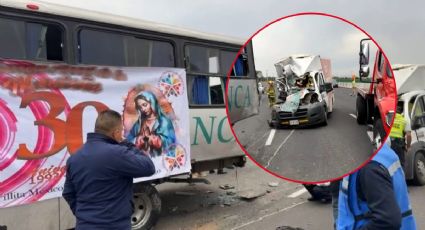 Autobús de peregrinos sufre accidente en la México-Pachuca, al menos 10 lesionados