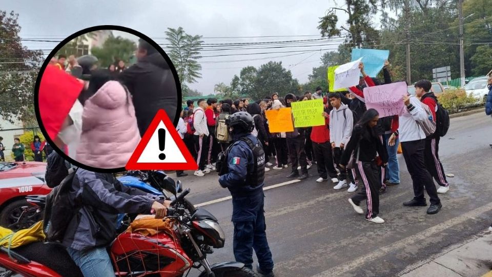 Protesta de estudiantes termina en golpes contra conductor