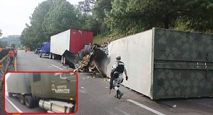 Vuelca tráiler de la Sedena en la México-Cuernavaca, llevaba víveres para Acapulco