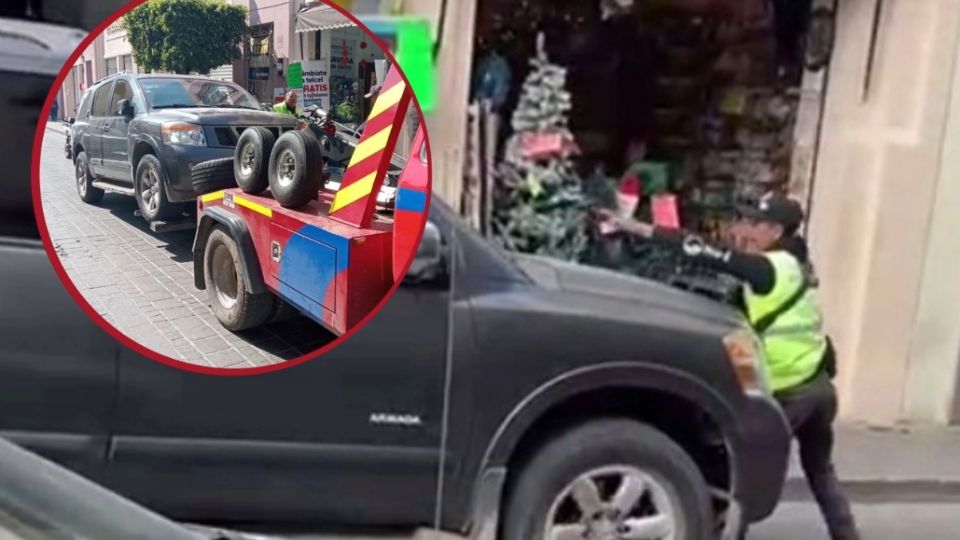 El conductor trató de atropellar a la oficial en el centro de Celaya.
