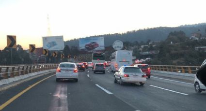 Nuevo cierre de la autopista México-Toluca; van 3 en un mes