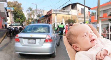 Mujer da a luz en su auto en pleno bulevar de Tulancingo; esposo la ayudó