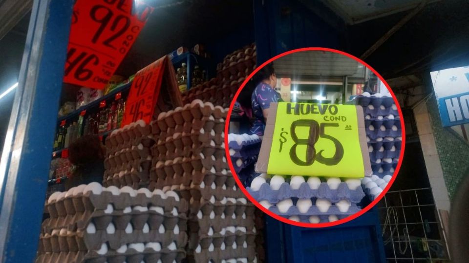 En algunos negocios el cono de 30 piezas de huevo se vende entre 85 y 92 pesos.