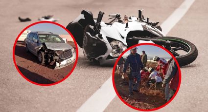 ¡Viajaban en moto! Madre y sus tres hijos salen lesionados por accidente en Tulancingo