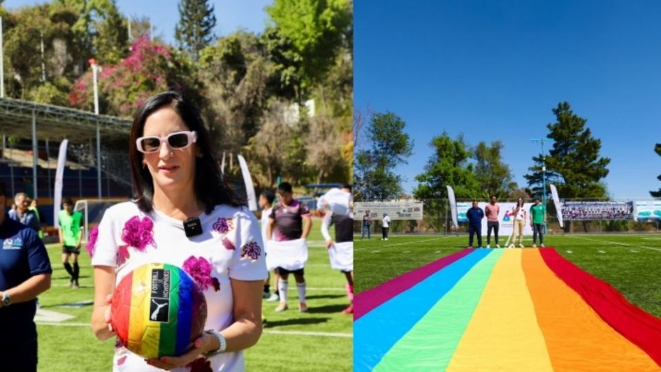 La alcaldesa Lía Limón asistió al torneo de fútbol por el Día Internacional contra la Homofobia