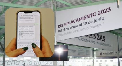 ¿Cómo puedo pagar el reemplacamiento 2023 en Hidalgo por WhatsApp?