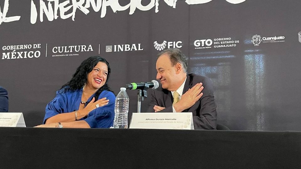 Alejandra Frausto, secretaria de Cultura, y Alfonso Durazo, gobernador de Sonora.