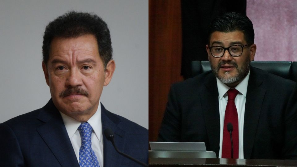 La Jucopo, liderada por Ignacio Mier (izq.) rechazó acudir a las instalaciones del Tribunal Electoral, que preside Reyes Rodríguez (der.)