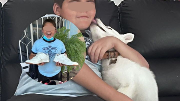 Lavando tenis, Fredy cuida y se hace responsable de su mascota en Veracruz