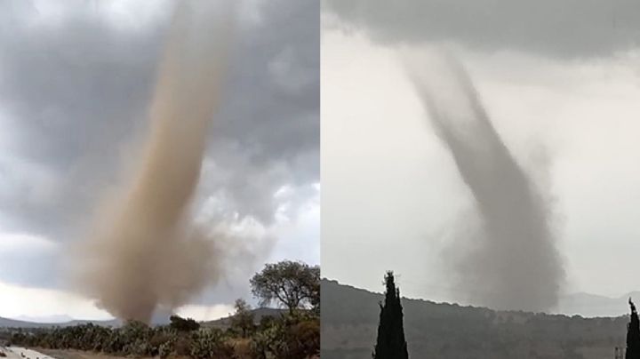 Captan otro tornado en Hidalgo, ahora en Zempoala | VIDEO
