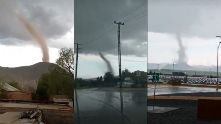 VIDEO: Se forma un impresionante tornado en SLP, genera pánico en pobladores