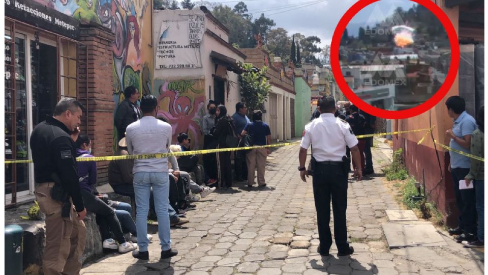 Explota taller de pirotecnia en Metepec, Estado de México.