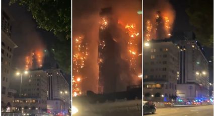VIDEO: Se incendia edificio de Hong Kong; hay dos lesionados y más de 100 evacuados