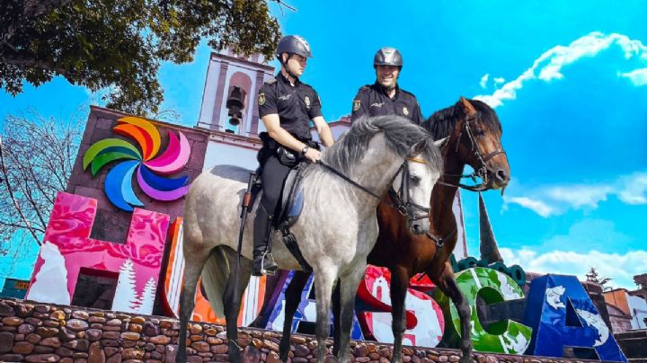Policías a caballo para atender turismo, el nuevo plan de seguridad de Huasca