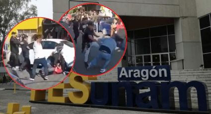 VIDEO: Pelea campal en bar frente a FES Aragón deja a un joven tirado en el piso