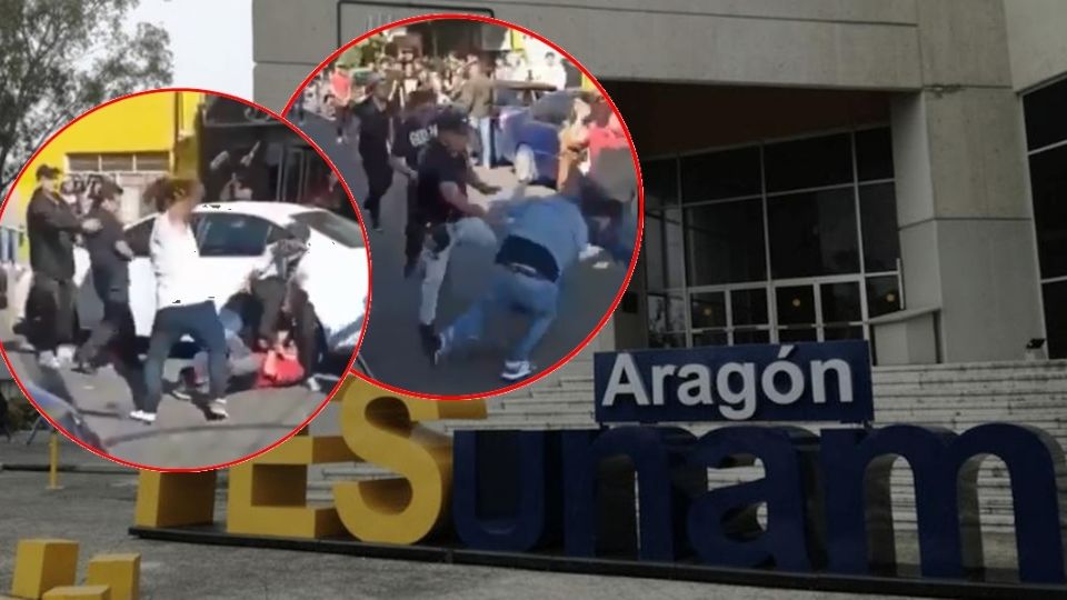 VIDEO: Pelea campal en bar frente a FES Aragón deja a un joven tirado en el piso