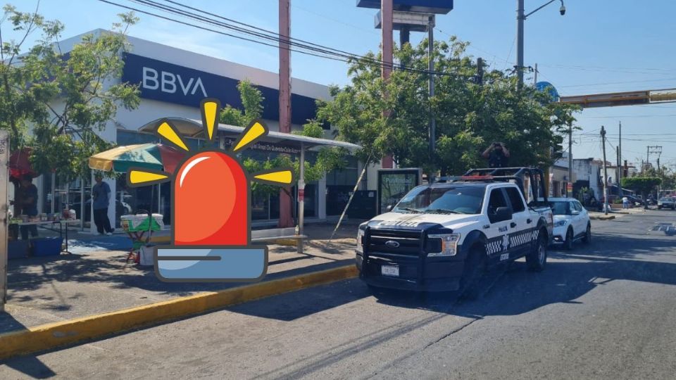Los asaltantes también robaron a los cuentahabientes de la sucursal bancaria ubicada en la av. Miguel Ángel de Quevedo.