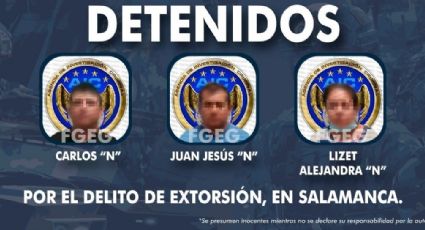 Capturan en Salamanca a tres extorsionadores