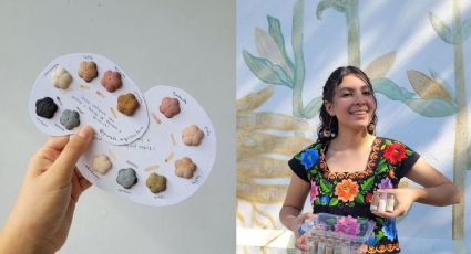 Xalapeña crea acuarelas con arcilla y piedras de Oaxaca y Veracruz