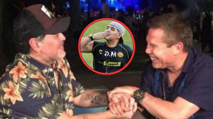 Julio César Chávez y su beso inesperado con Diego Maradona