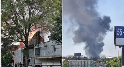 VIDEO: Intenso incendio en fábrica en la alcaldía Azcapotzalco; humo se ve a kilómetros