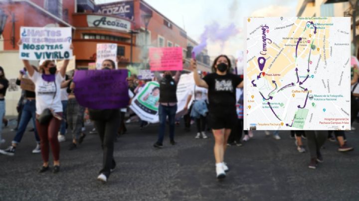 Esta será la ruta de la marcha por el 8M en Pachuca