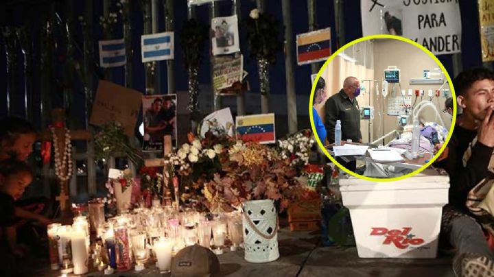 Francisco Garduño, titular del INM, posa con víctimas migrantes a dos semanas de la tragedia