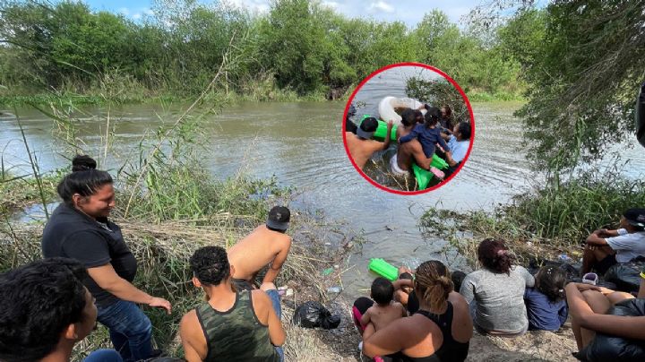 Fotos IMPACTANTES de migrantes que se lanzan al Río Bravo para llegar a EU