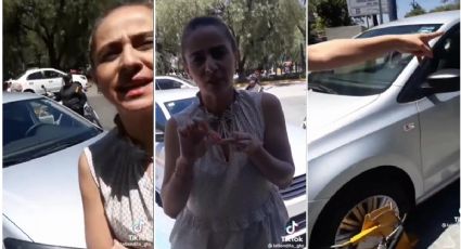 VIDEO: Lady No Me Toques, así reacciona al ser sancionada por estacionarse donde no debía