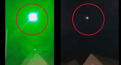 VIDEO: supuesto OVNI reacciona inesperadamente a laser que le apuntaba