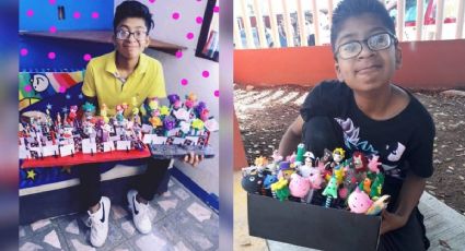 Angelito venció el cáncer, ahora podría perder la vista; vende figuras de foami para ayudarse