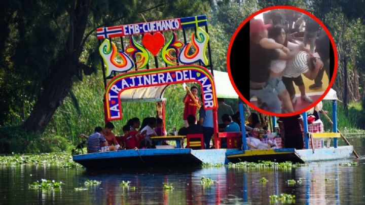 VIDEOS: Batalla campal en trajineras en Xochimilco